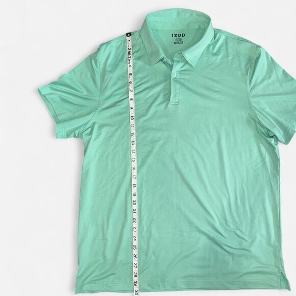 NWOT - IZOD Turquoise Collared Polo Golf Shirt - Picture 5 of 7